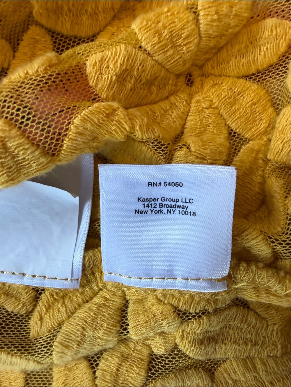 Anne Klein Yellow Floral Embroidered Mesh Open Front Jacket Size M - Picture 8 of 8